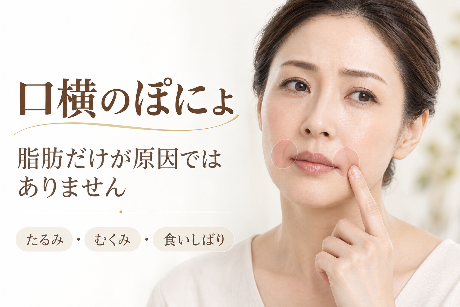 【大阪上本町】口横ぽにょ・下顔面のもたつきが気になる方へ
